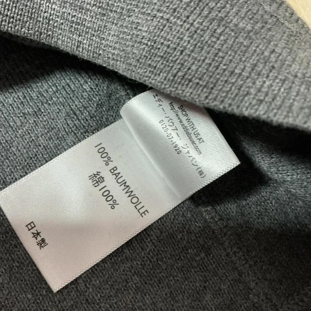Eddie Bauer Mens Gray Knit Henley Thermal Long Sleeve Crewneck Cotton Sweater XL - Picture 5 of 6